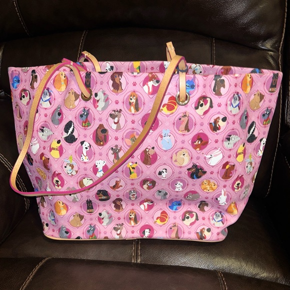 Disney Dogs Pink Dooney & Bourke Large Tote *Limited Edition* - Picture 2 of 4